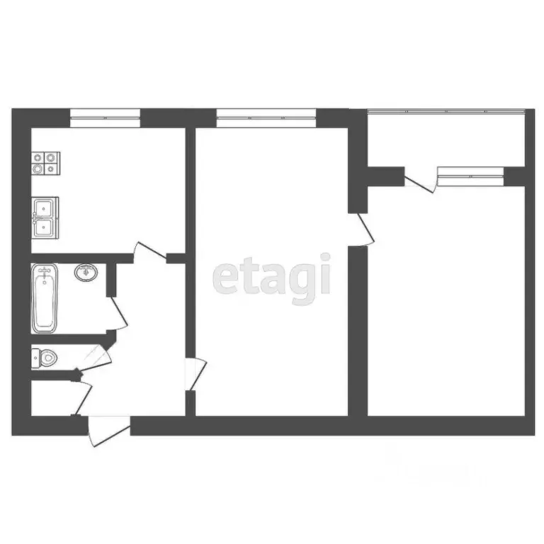 2-к кв. Мордовия, Саранск ул. Розы Люксембург, 20 (44.7 м) - Фото 1