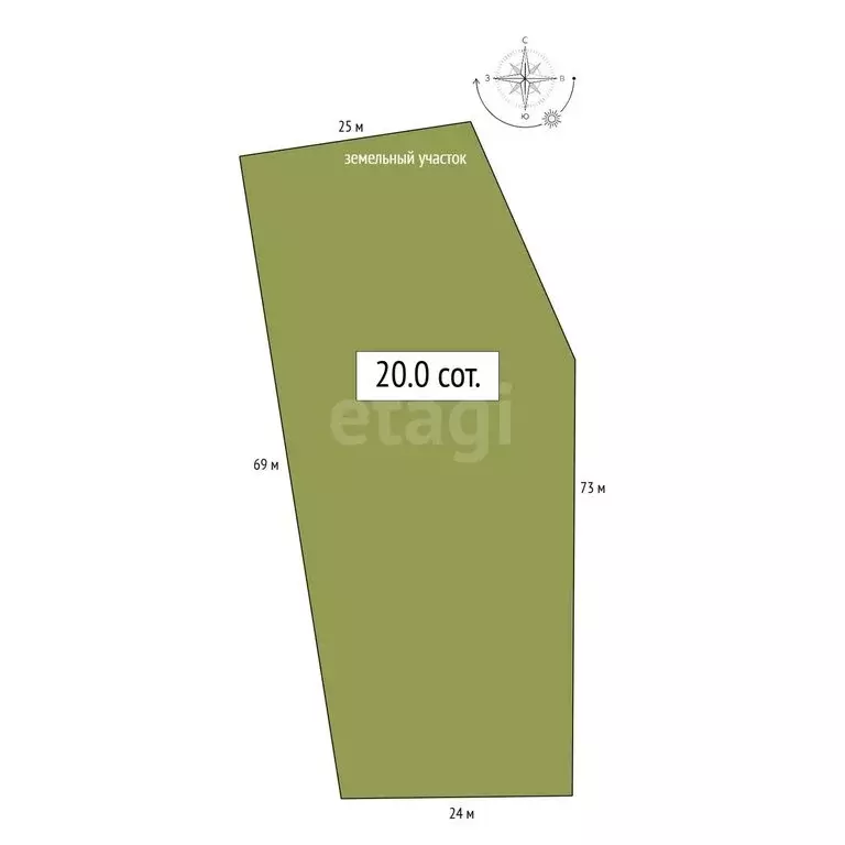 Участок в село Нижнекаянча, улица Усть-Уба (20 м) - Фото 1