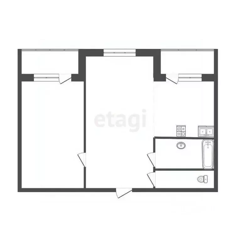 1-к кв. Ульяновская область, Ульяновск ул. Ульяны Громовой, 10А (61.3 ... - Фото 2