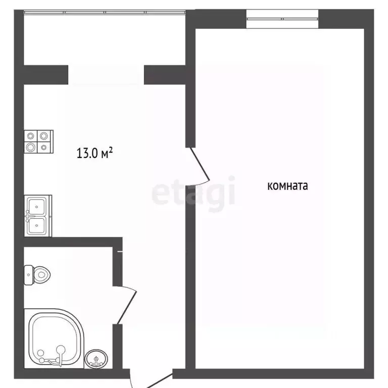 1-к кв. Московская область, Балашиха ул. Строителей, 1 (44.2 м) - Фото 2