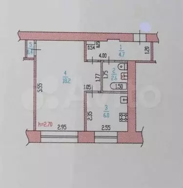 1-к. квартира, 31,9 м, 1/3 эт. - Фото 0