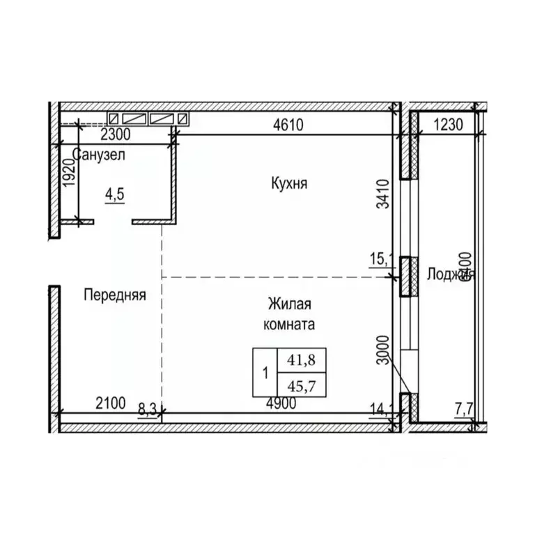 1-к кв. Приморский край, Владивосток На Черняховского жилой квартал,  ... - Фото 2