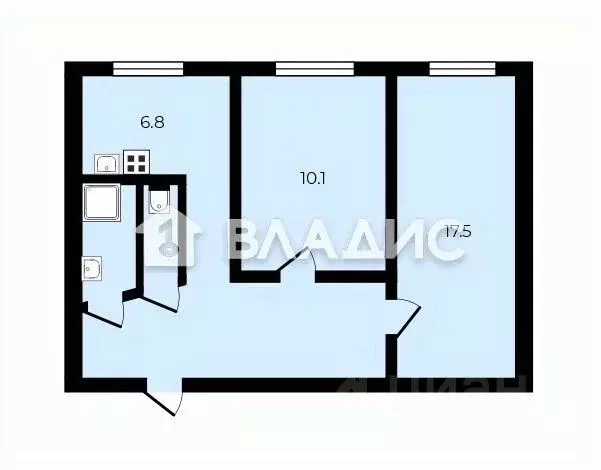 2-к кв. Санкт-Петербург Дунайский просп., 42/79к1 (44.7 м) - Фото 2