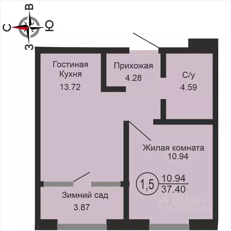 2-к кв. Оренбургская область, Оренбург Новое Оренбуржье жилой комплекс ... - Фото 1