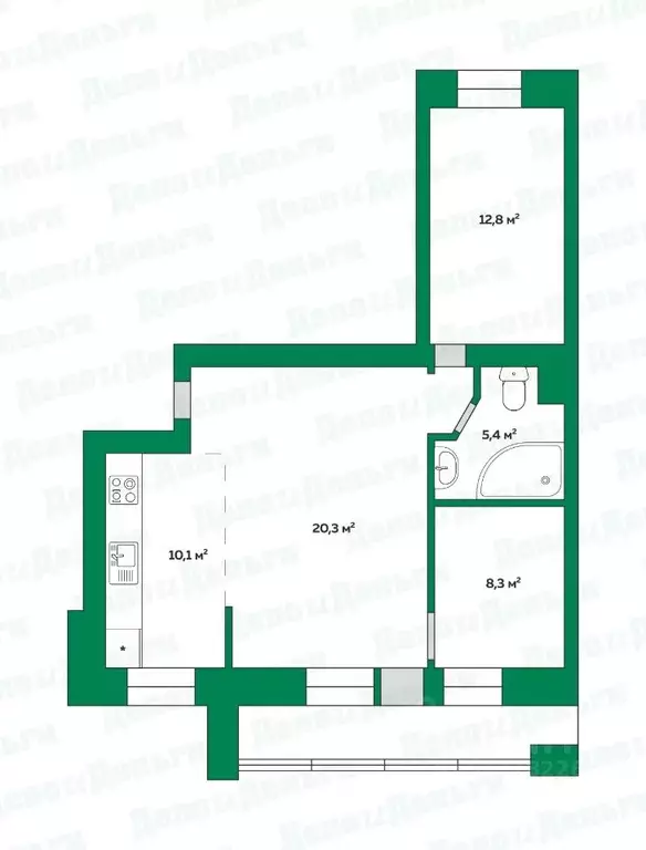 3-к кв. Кировская область, Киров ул. Грибоедова, 57 (70.0 м) - Фото 0