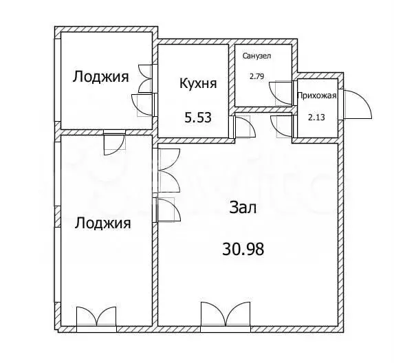 2-к. квартира, 40,2 м, 1/3 эт. - Фото 0