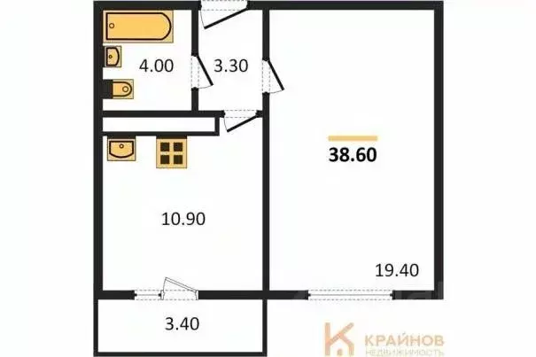1-к кв. Воронежская область, Воронеж ул. Шидловского, 26 (38.6 м) - Фото 0