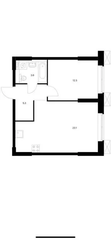 2-комнатная квартира: Москва, Волоколамское шоссе, 24к1 (50 м) - Фото 1