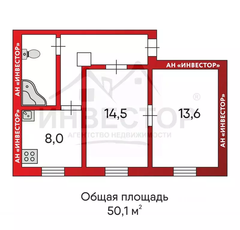 2-к кв. Челябинская область, Челябинск ул. Цвиллинга, 85 (50.1 м) - Фото 1