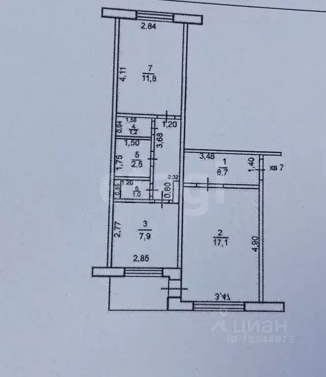 2-к кв. Оренбургская область, Оренбург Просторная ул., 6/2 (50.2 м) - Фото 2