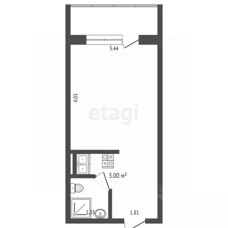 Студия Мордовия, Саранск Солнечная ул., 19/1 (22.2 м) - Фото 2