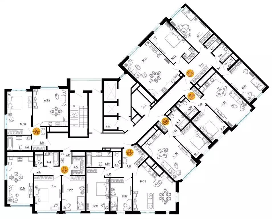 2-комнатная квартира: Рязань, Московское шоссе, 2 (66.92 м) - Фото 1