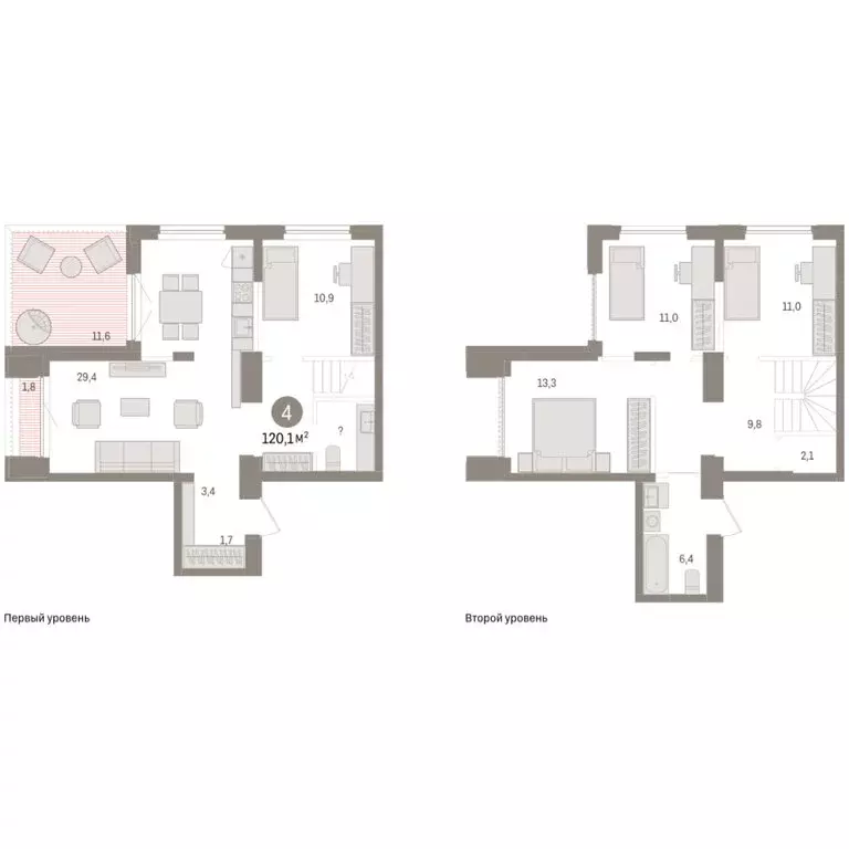 4-комнатная квартира: Новосибирск, улица Аэропорт, 90 (120.08 м) - Фото 2
