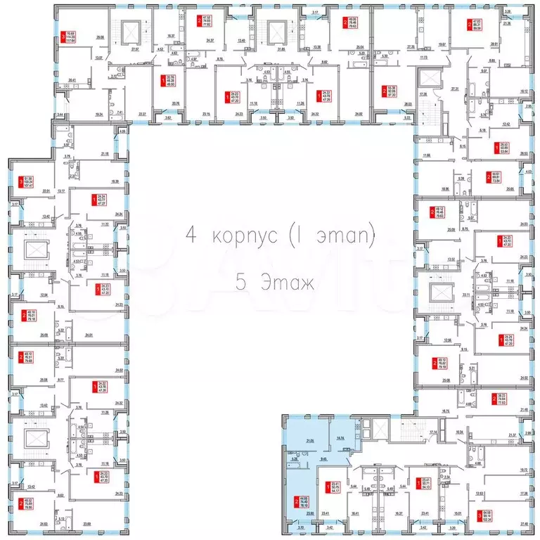 2-к. квартира, 78,1 м, 5/8 эт. - Фото 1