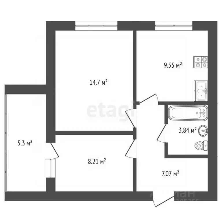 2-к кв. Алтайский край, Новоалтайск Деповская ул., 48 (44.0 м) - Фото 2