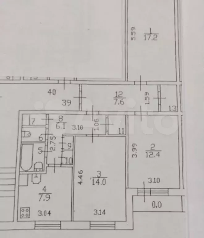 3-к. квартира, 72 м, 6/9 эт. - Фото 0