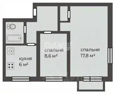 2-к кв. Челябинская область, Челябинск ул. Вагнера, 85 (41.5 м) - Фото 1