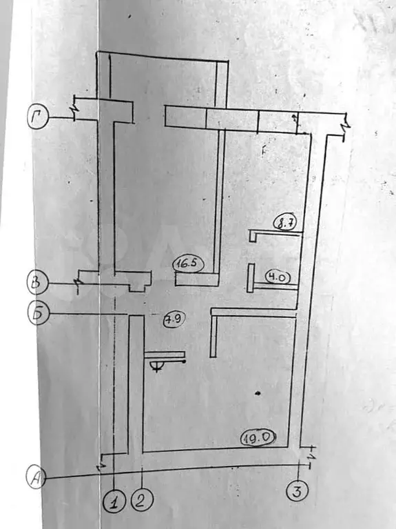 3-к. квартира, 56,1 м, 3/5 эт. - Фото 0