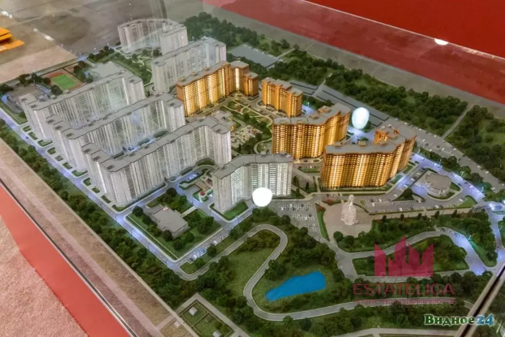 1-к кв. Московская область, Видное бул. Зеленые аллеи, 1 (39.4 м) - Фото 2