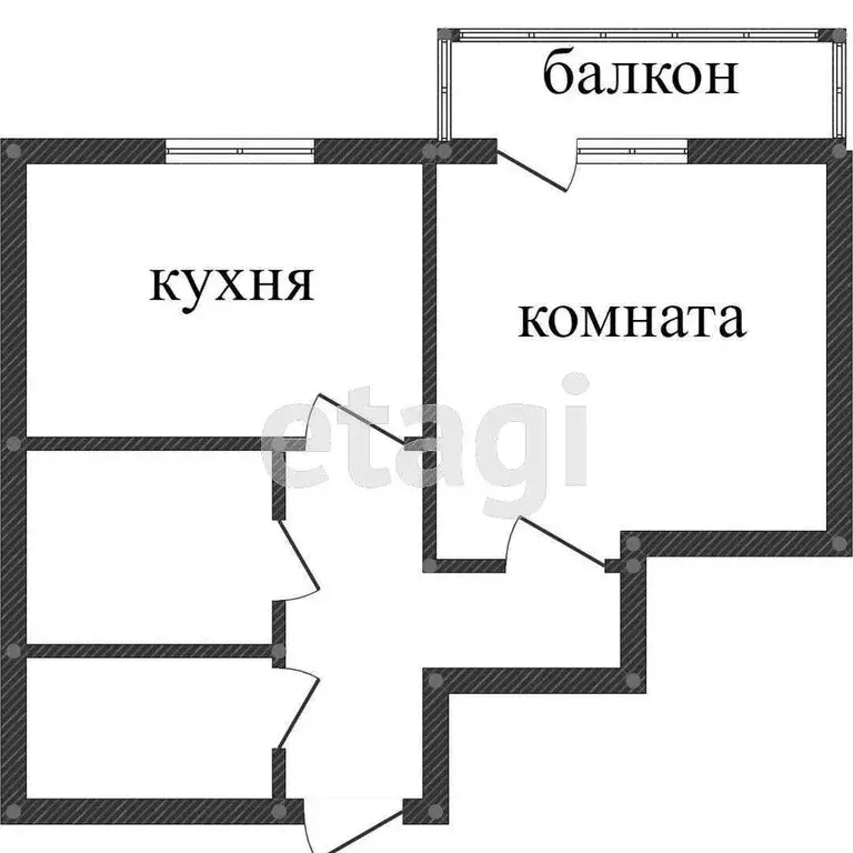 1-комнатная квартира: Миасс, улица Нахимова, 14 (31.8 м) - Фото 1