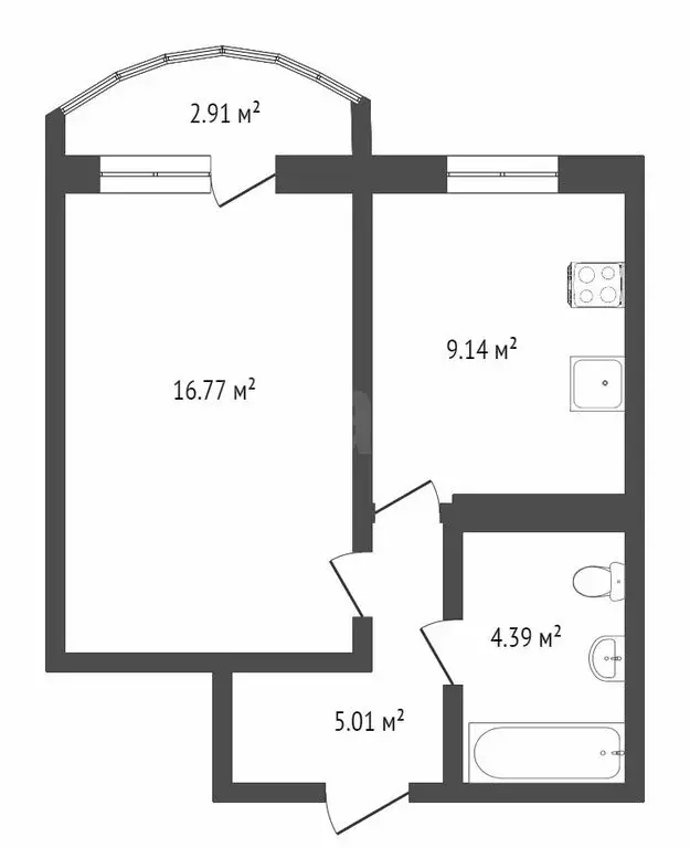 1-комнатная квартира: Тюмень, микрорайон Антипино, Беловежская улица, ... - Фото 1