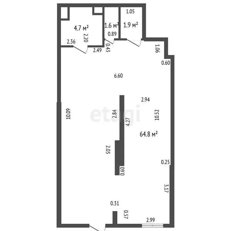 Помещение свободного назначения (73 м) - Фото 1