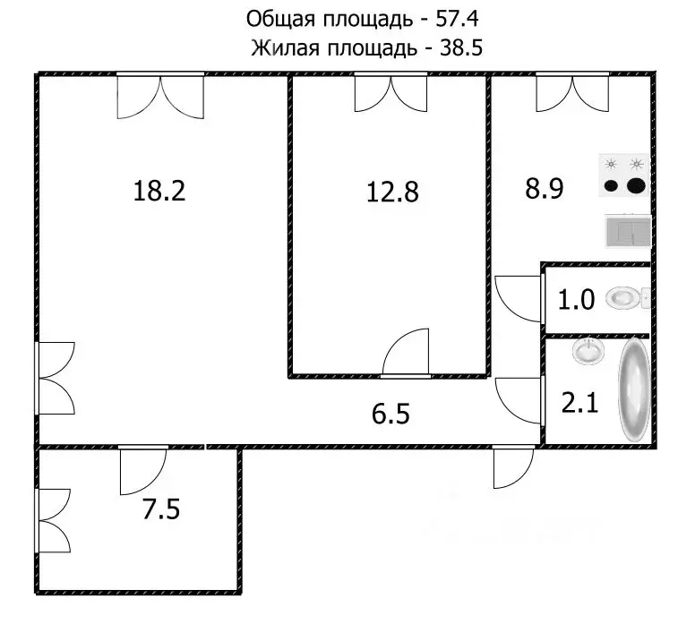 3-к кв. Саратовская область, Саратов Весенняя ул., 12А (57.4 м) - Фото 1