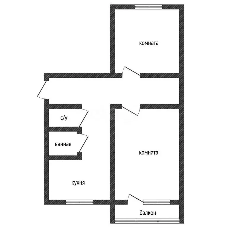 2-комнатная квартира: Арсеньев, Ленинская улица, 37 (43.5 м) - Фото 1