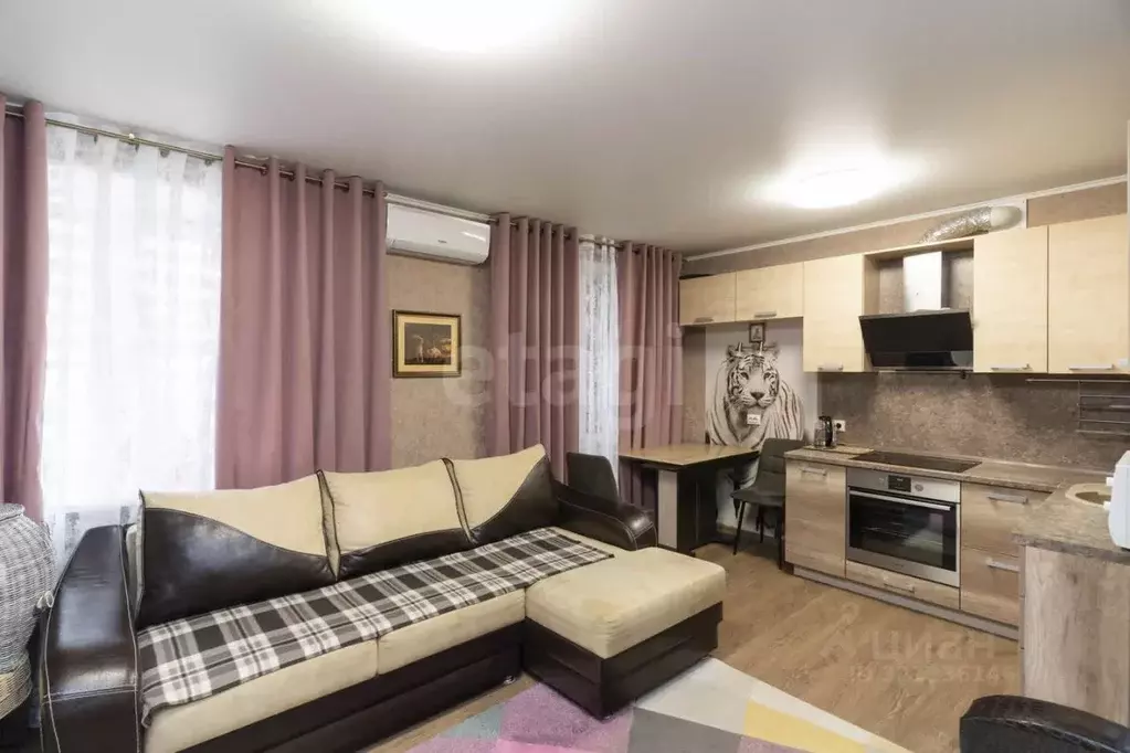 Студия Тюменская область, Тюмень Войновка мкр, ул. Энергостроителей, 9 ... - Фото 1