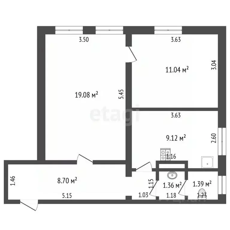 2-к кв. Ульяновская область, Ульяновск 9 Мая ул., 18 (50.7 м) - Фото 1