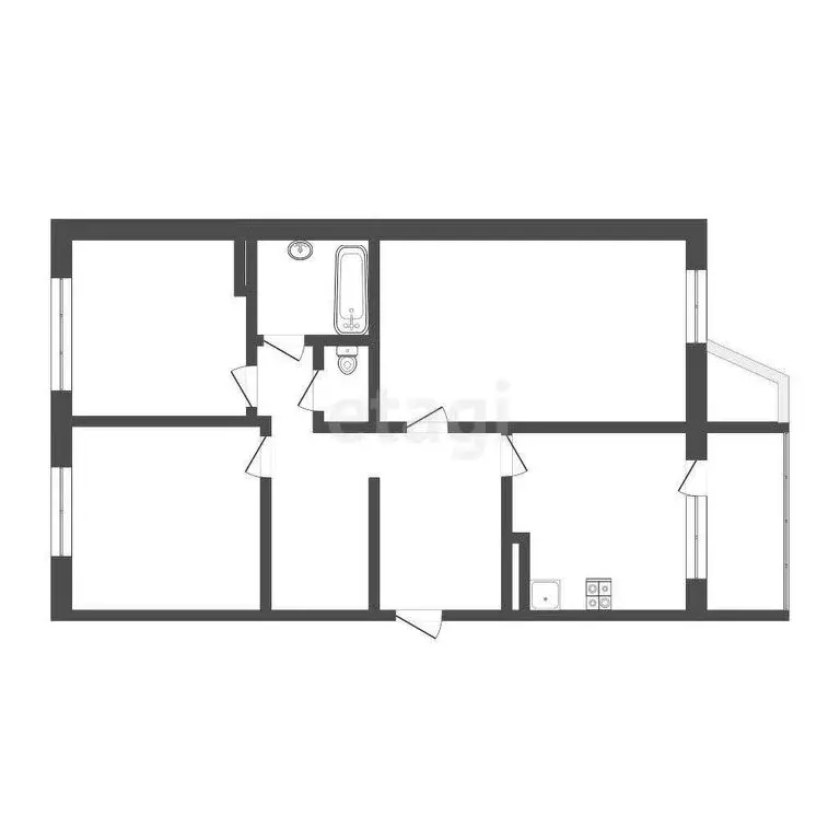 3-комнатная квартира: Петропавловск-Камчатский, улица Карбышева, 10/1 ... - Фото 1