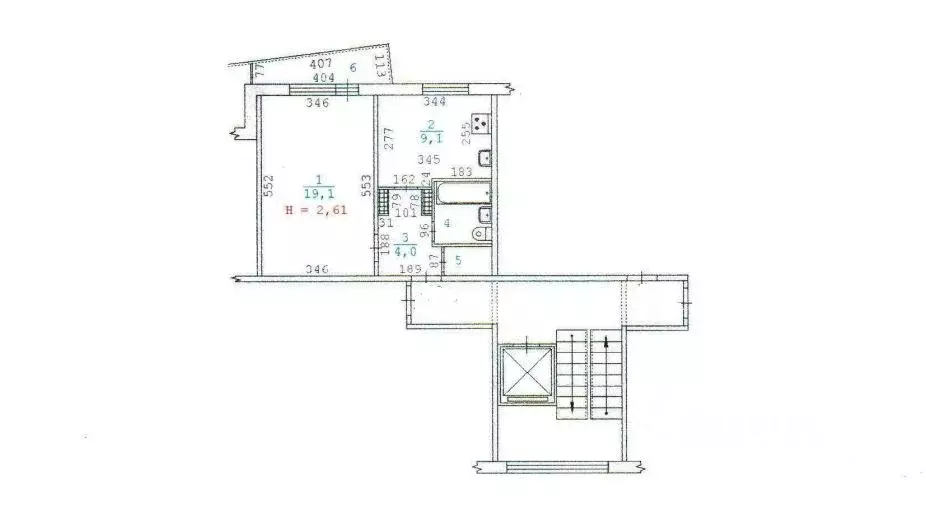 1-к кв. Свердловская область, Екатеринбург ул. Ангарская, 26 (36.8 м) - Фото 2