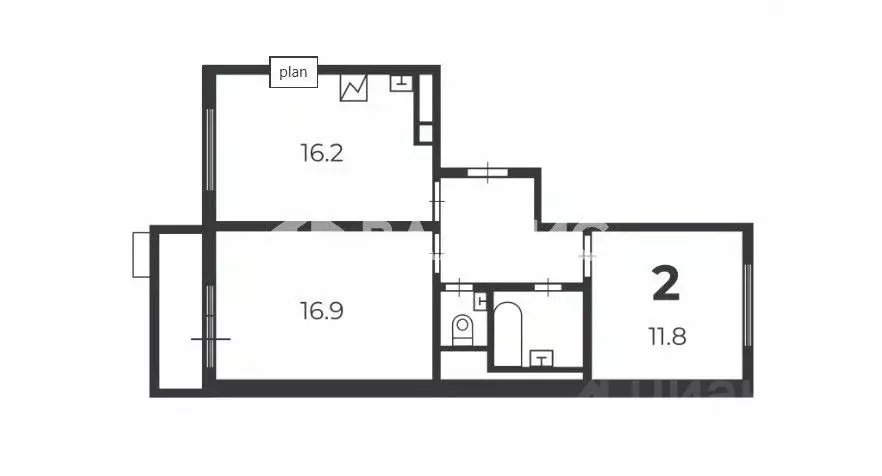 2-к кв. Москва ул. Кварцевая, 4к3 (56.5 м) - Фото 2