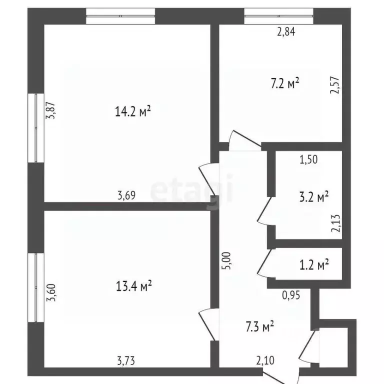 2-к кв. Кемеровская область, Кемерово ул. Халтурина, 3 (47.1 м) - Фото 1
