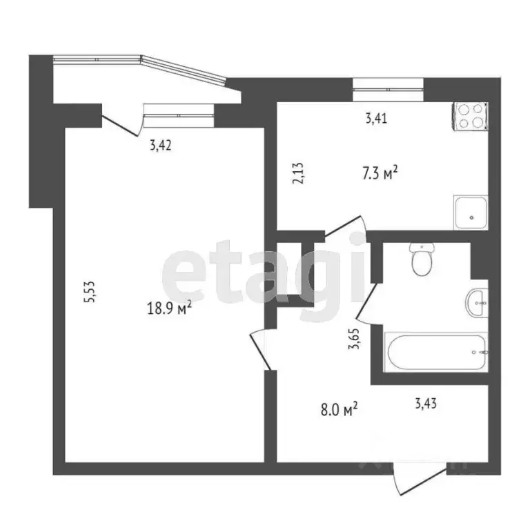 1-к кв. Москва ул. Дыбенко, 22К1 (36.0 м) - Фото 2