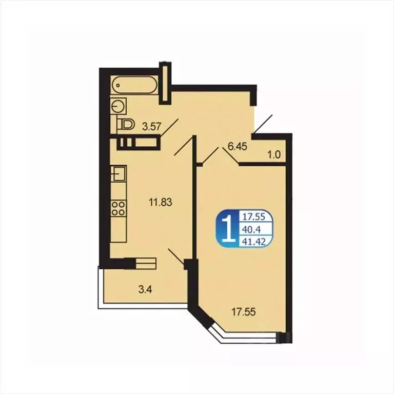 1-к кв. Московская область, Рузский муниципальный округ, Тучково пгт ... - Фото 1