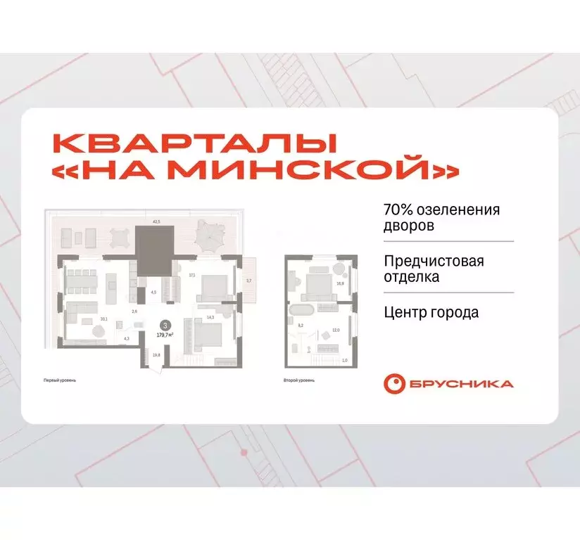 3-комнатная квартира: Тюмень, жилой комплекс На Минской (179.68 м) - Фото 0