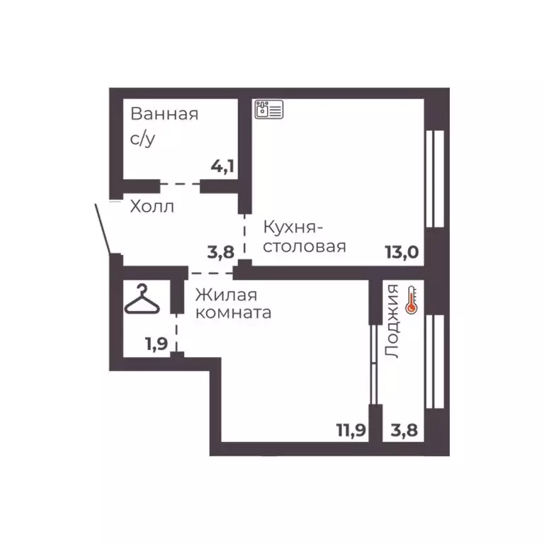 1-комнатная квартира: Челябинск, проспект Ленина, 4Д (34.7 м) - Фото 0