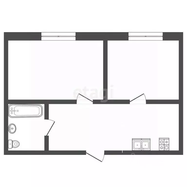 2-к кв. Ставропольский край, Пятигорск ул. Ермолова (33.5 м) - Фото 1