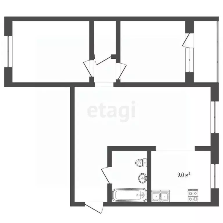 3-к кв. Ставропольский край, Ессентуки пер. Менделеева (56.4 м) - Фото 2