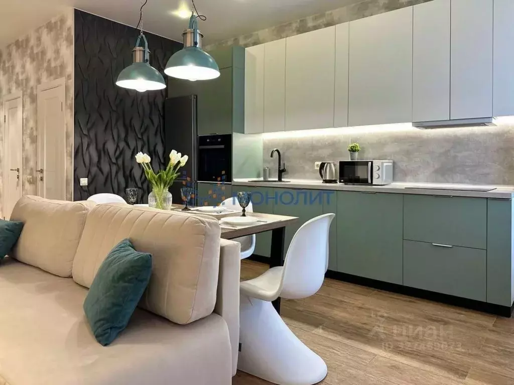 2-к кв. Нижегородская область, Нижний Новгород Дальняя ул., 8 (81.1 м) - Фото 2