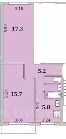 2-к кв. Мурманская область, Мурманск ул. Чумбарова-Лучинского, 32к3 ... - Фото 1