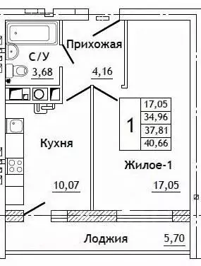 1-к кв. Смоленская область, Смоленский муниципальный округ, д. ... - Фото 0