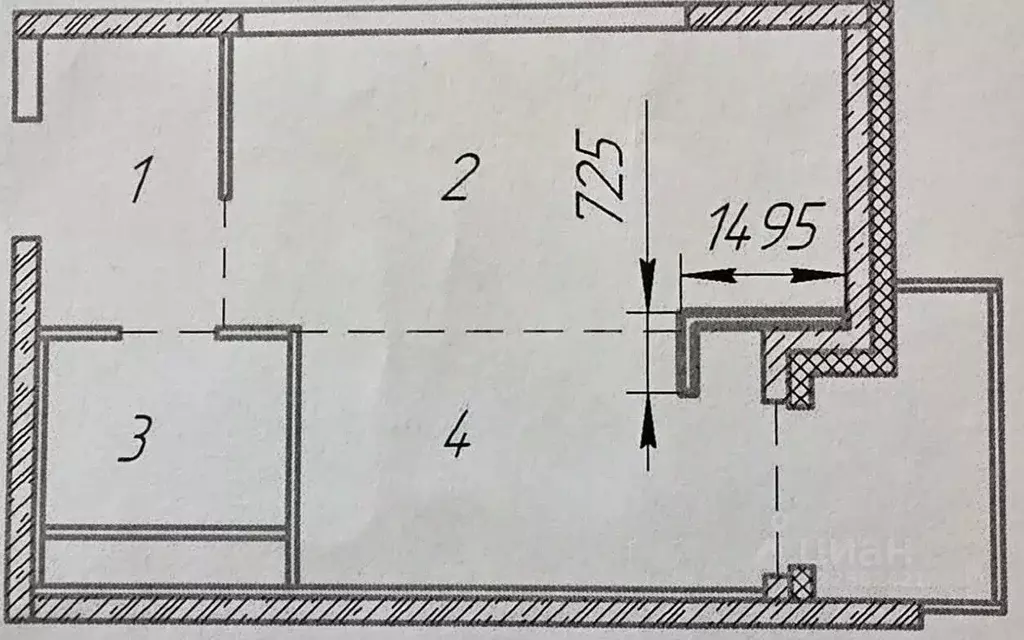 Студия Удмуртия, Ижевск ул. Новаторов, 2к1 (34.0 м) - Фото 2