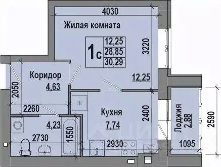 1-к кв. Волгоградская область, Волгоград Долина-2 жилрайон,  (30.29 м) - Фото 0