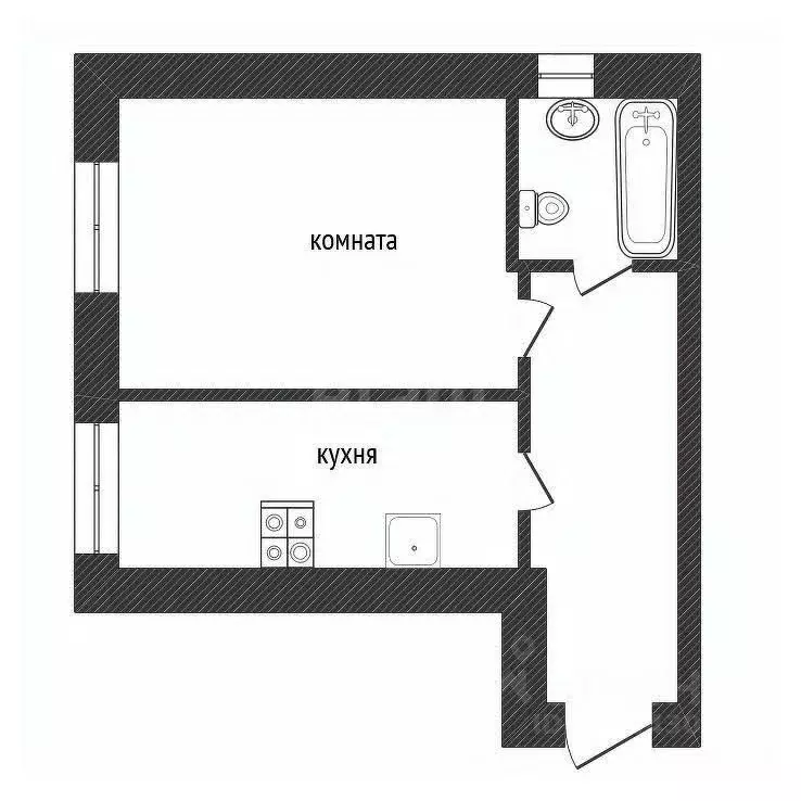 1-к кв. Ленинградская область, Киришский район, Кусинское с/пос, д. ... - Фото 1