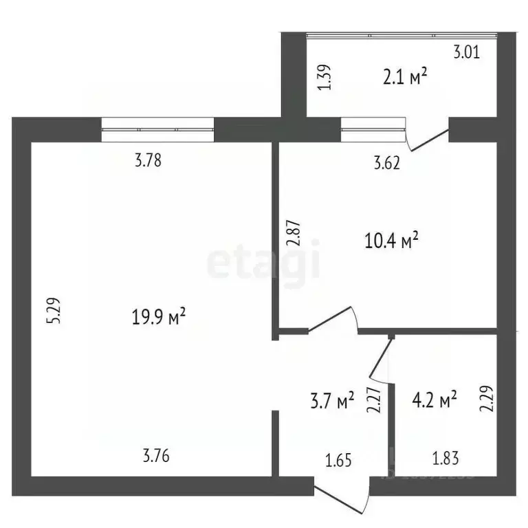 1-к кв. Башкортостан, Стерлитамак ул. Артема, 134 (38.2 м) - Фото 1