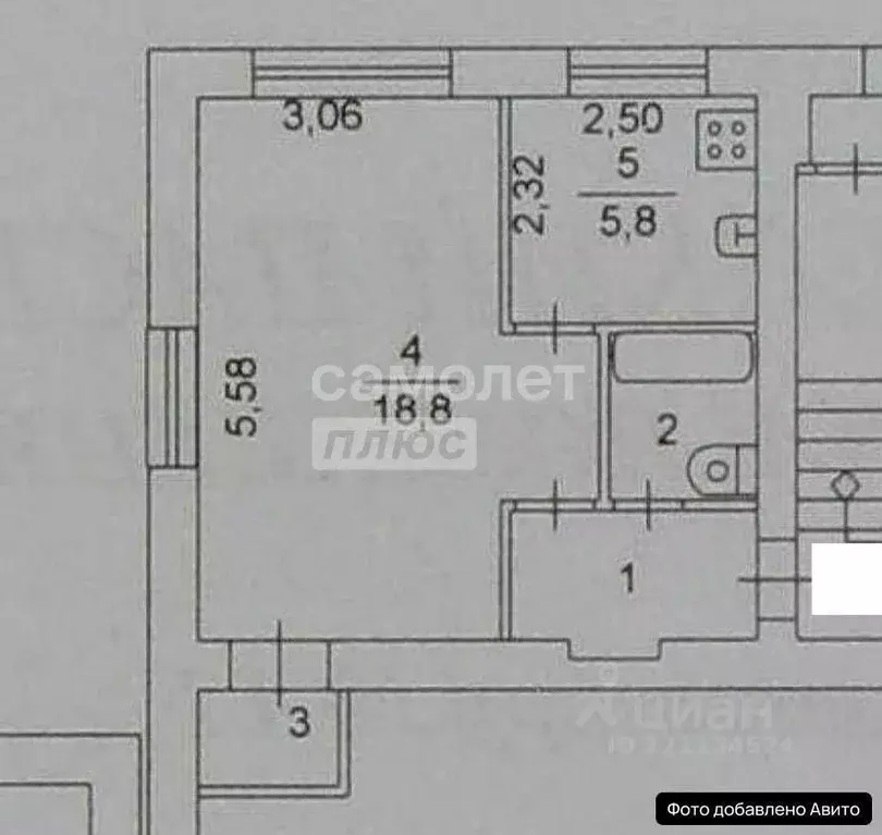 1-к кв. Челябинская область, Челябинск Омская ул., 36 (32.6 м) - Фото 2