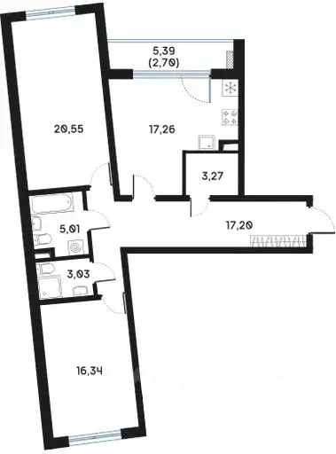 2-к кв. Санкт-Петербург 7-я Васильевского острова линия, 84 (85.39 м) - Фото 0
