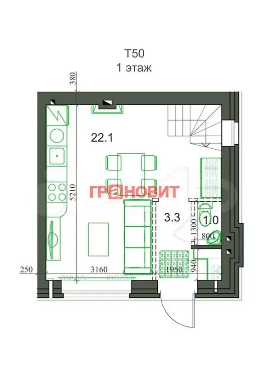 таунхаус 53 м на участке 1 сот. - Фото 0